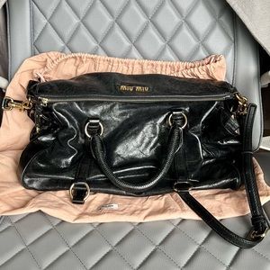 Miu Miu vitello leather satchel bag